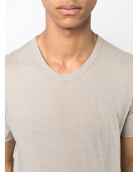 hellbeige T-Shirt mit einem Rundhalsausschnitt von Rick Owens