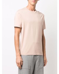 hellbeige T-Shirt mit einem Rundhalsausschnitt von Stone Island