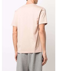 hellbeige T-Shirt mit einem Rundhalsausschnitt von Stone Island