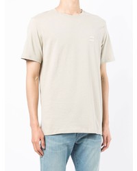 hellbeige T-Shirt mit einem Rundhalsausschnitt von BOSS