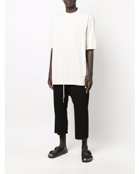 hellbeige T-Shirt mit einem Rundhalsausschnitt von Rick Owens DRKSHDW