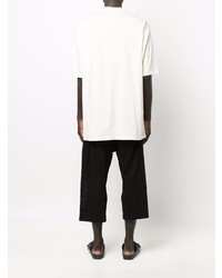 hellbeige T-Shirt mit einem Rundhalsausschnitt von Rick Owens DRKSHDW