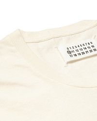 hellbeige T-Shirt mit einem Rundhalsausschnitt von Maison Margiela