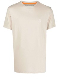 hellbeige T-Shirt mit einem Rundhalsausschnitt von Timberland