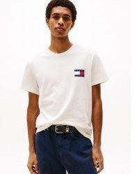 hellbeige T-Shirt mit einem Rundhalsausschnitt von Tommy Jeans