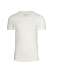 hellbeige T-Shirt mit einem Rundhalsausschnitt von Trigema