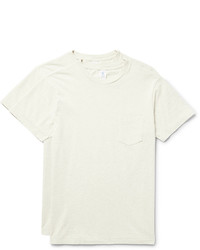 hellbeige T-Shirt mit einem Rundhalsausschnitt von Velva Sheen