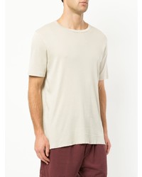 hellbeige T-Shirt mit einem Rundhalsausschnitt von Bassike