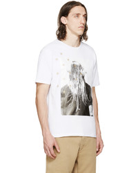 hellbeige T-Shirt mit einem Rundhalsausschnitt von Palm Angels