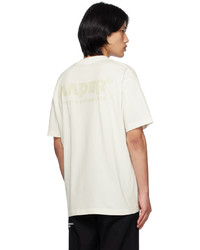 hellbeige T-Shirt mit einem Rundhalsausschnitt von AAPE BY A BATHING APE