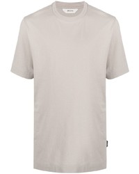 hellbeige T-Shirt mit einem Rundhalsausschnitt von Z Zegna