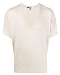 hellbeige T-Shirt mit einem V-Ausschnitt von Isabel Marant