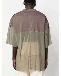 hellbeige T-Shirt mit einem V-Ausschnitt von Rick Owens