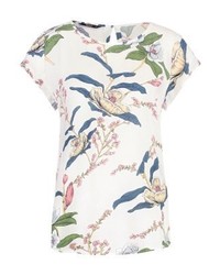 hellbeige Tunika mit Blumenmuster von Only