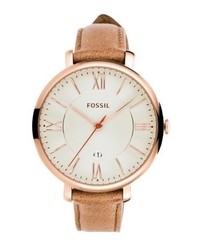 hellbeige Uhr von Fossil
