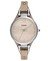 hellbeige Uhr von Fossil