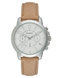 hellbeige Uhr von Fossil