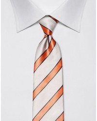 hellbeige vertikal gestreifte Krawatte von Vincenzo Boretti