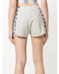 hellbeige vertikal gestreifte Shorts von Dodo Bar Or