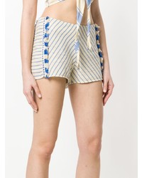 hellbeige vertikal gestreifte Shorts von Dodo Bar Or