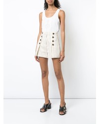 hellbeige vertikal gestreifte Shorts von Derek Lam 10 Crosby