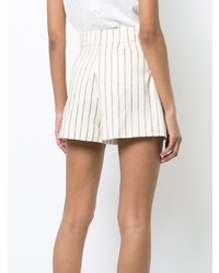 hellbeige vertikal gestreifte Shorts von Derek Lam 10 Crosby