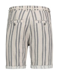 hellbeige vertikal gestreifte Shorts von Sublevel