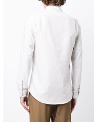 hellbeige vertikal gestreiftes Langarmhemd von PS Paul Smith