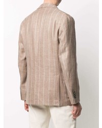 hellbeige vertikal gestreiftes Sakko von Brunello Cucinelli