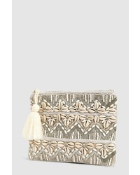 hellbeige Perlen Clutch von NEXT