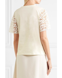 hellbeige verzierte Bluse von Giambattista Valli