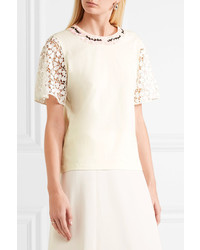 hellbeige verzierte Bluse von Giambattista Valli