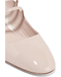 hellbeige verzierte Leder Pumps von Miu Miu