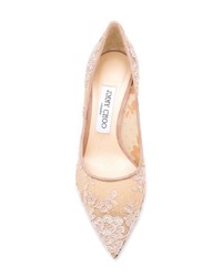 hellbeige verzierte Spitze Pumps von Jimmy Choo