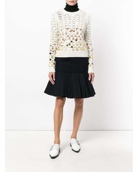 hellbeige verzierter Pullover mit einem Rundhalsausschnitt von Marc Jacobs