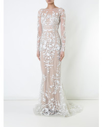 hellbeige verziertes Ballkleid von Zuhair Murad