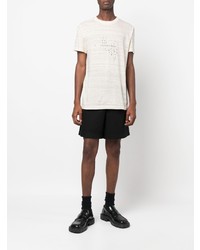 hellbeige verziertes T-Shirt mit einem Rundhalsausschnitt von Viktor & Rolf