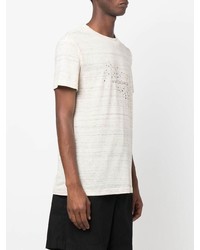 hellbeige verziertes T-Shirt mit einem Rundhalsausschnitt von Viktor & Rolf