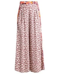 hellbeige weite Hose mit Blumenmuster von Free People