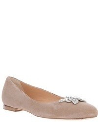 hellbeige Wildleder Ballerinas