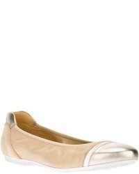 hellbeige Wildleder Ballerinas von Hogan