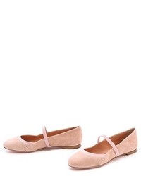 hellbeige Wildleder Ballerinas von Nina Ricci