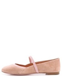 hellbeige Wildleder Ballerinas von Nina Ricci