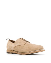 hellbeige Wildleder Derby Schuhe von Silvano Sassetti