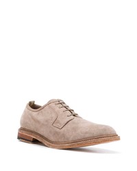 hellbeige Wildleder Derby Schuhe von Officine Creative