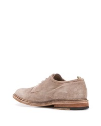 hellbeige Wildleder Derby Schuhe von Officine Creative