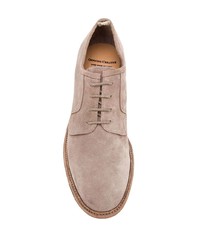 hellbeige Wildleder Derby Schuhe von Officine Creative