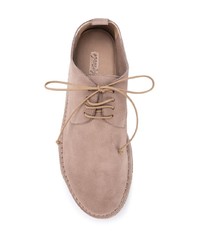 hellbeige Wildleder Derby Schuhe von Marsèll