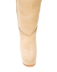 hellbeige Wildleder mittelalte Stiefel von R13