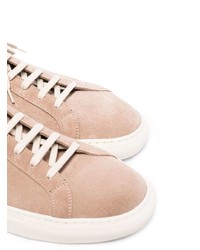 hellbeige Wildleder niedrige Sneakers von Common Projects